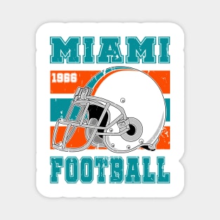 Miami Retro Football Magnet