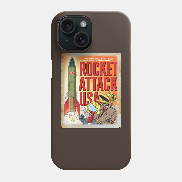 Mystery Science Rusty Barn Sign 3000 - Rocket Attack USA Phone Case by Starbase79