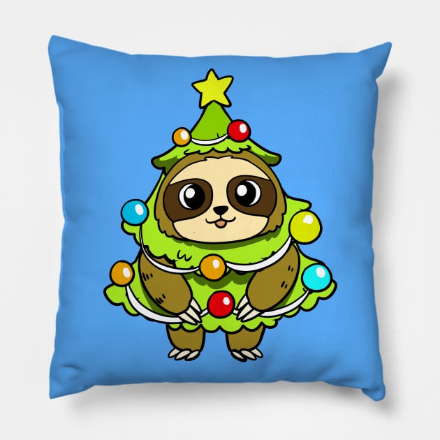 Christmas Sloth Pillow by WildSloths