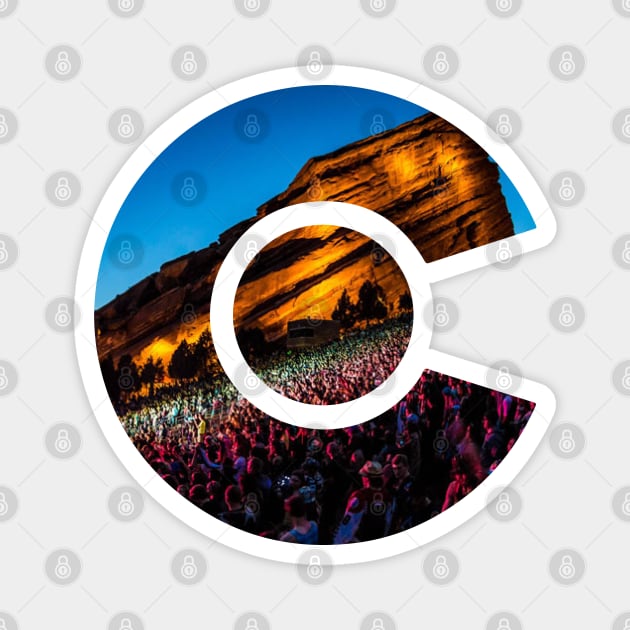 Red Rocks Amphitheater - Denver Colorado Magnet by DeadBeatElite
