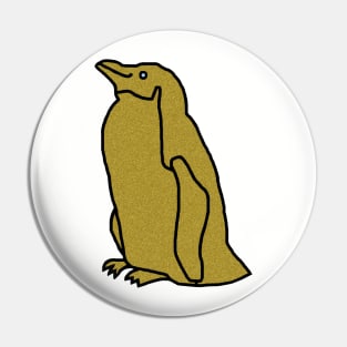 Gold Metallic Penguin Pin