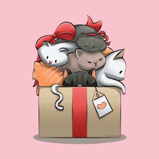 Box of Cats by Art by Angele G