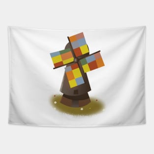 Vintage Windmill Tapestry