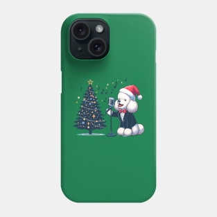 Poodle Dog Singing Christmas Phone Case