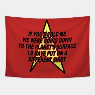 The Red Shirt of Death Tapestry