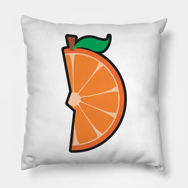 Couple Orange (girl) Pillow by sitorus