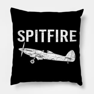 RAF Spitfire UK ww2 Fighter Aircraft Plane Airplane Supermarine British Pillow