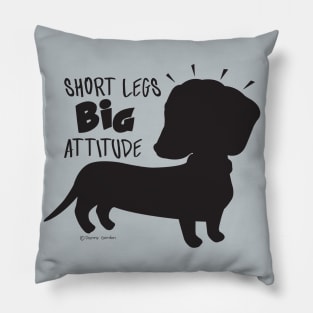 cute  and funny Doxie Dachshund Silhouette doxie mom and dad  gift Pillow