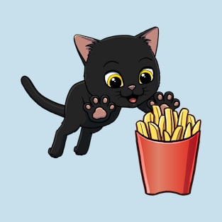 Bombay Cat excited to eat French Fries T-Shirt