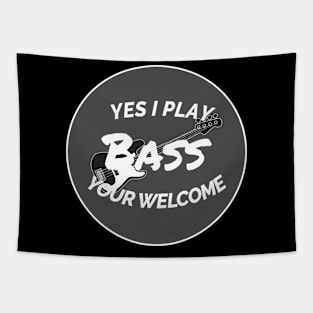 Bass Player Appreciation in Black and White Tapestry