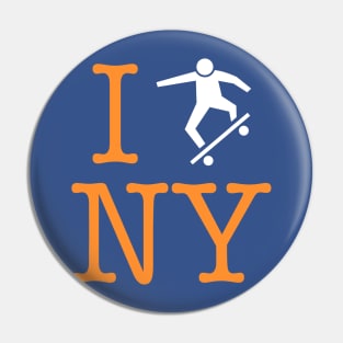 I Skate New York - Skateboarding NYC or Die Pin