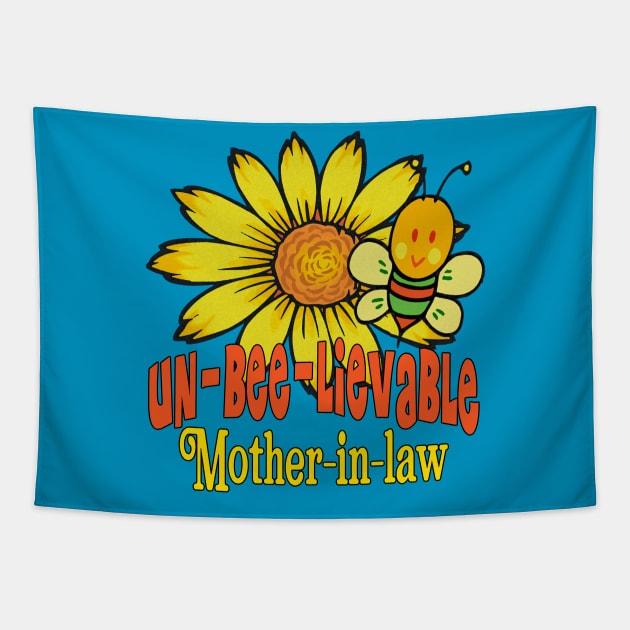 Unbelievable Mother-in-law Sunflowers and Bees Tapestry by FabulouslyFestive