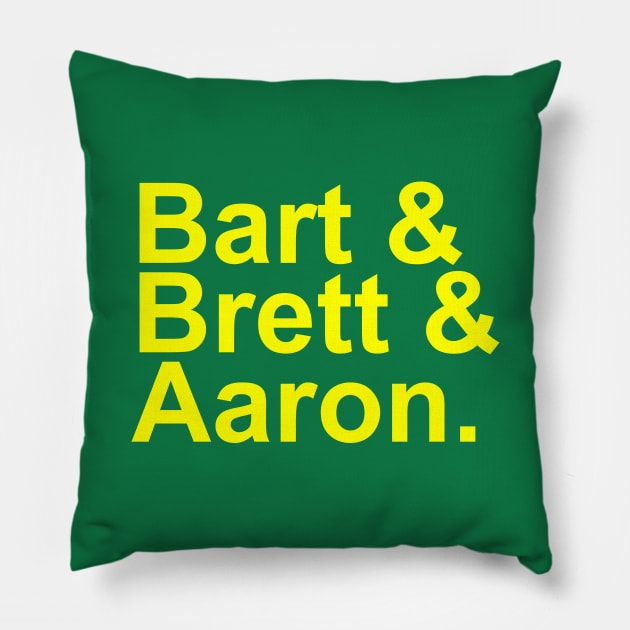 Packers Legendary Quarterbacks Pillow by Retro Sports