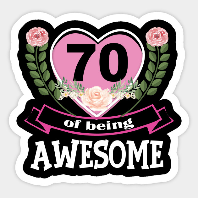 Queen 70th Birthday Gift T Shirt For Grandma Woman Queen 70th Birthday Sticker Teepublic