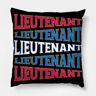 TEXT ART USA LIEUTENANT Pillow