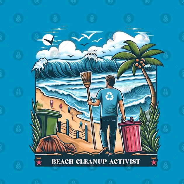 Beach Cleanup Activists - Beach Cleanup Tools by BobaTeeStore