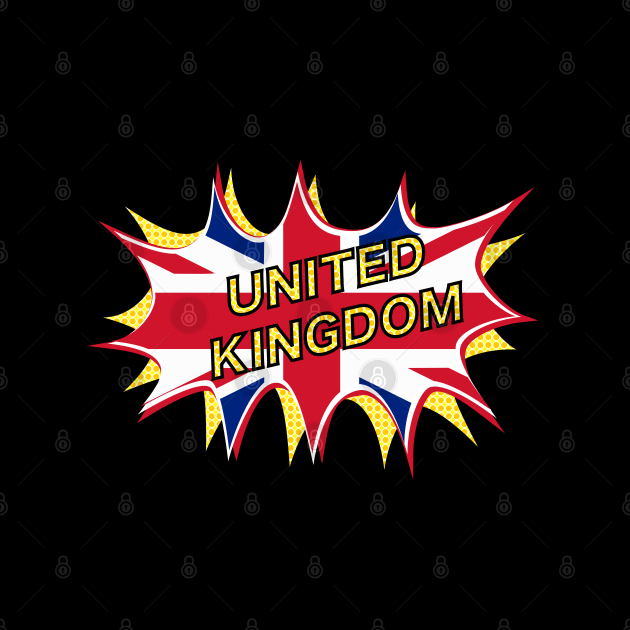 Union Jack Comic Style Flag by mailboxdisco