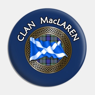 Clan MacLaren Crest & Tartan Knot Pin