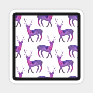 Bright watercolor pattern with galaxy deer Magnet