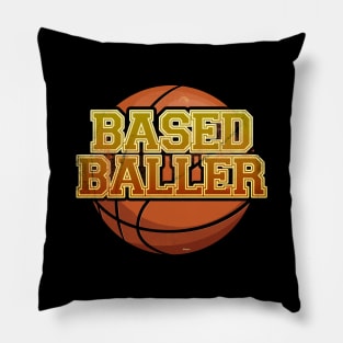 Based Baller Basketball Design Pillow