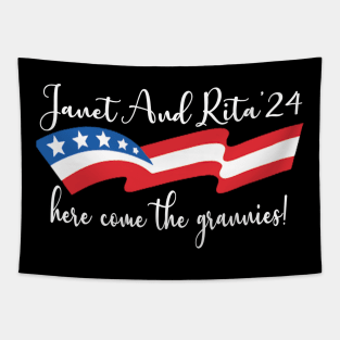 Janet and Rita Bluey Grannies 24 For President Tapestry