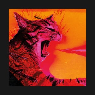 Fire-Breathing Energetic Cat T-Shirt