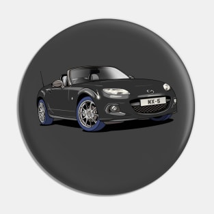 Black Mazda Miata MX-5 Pin