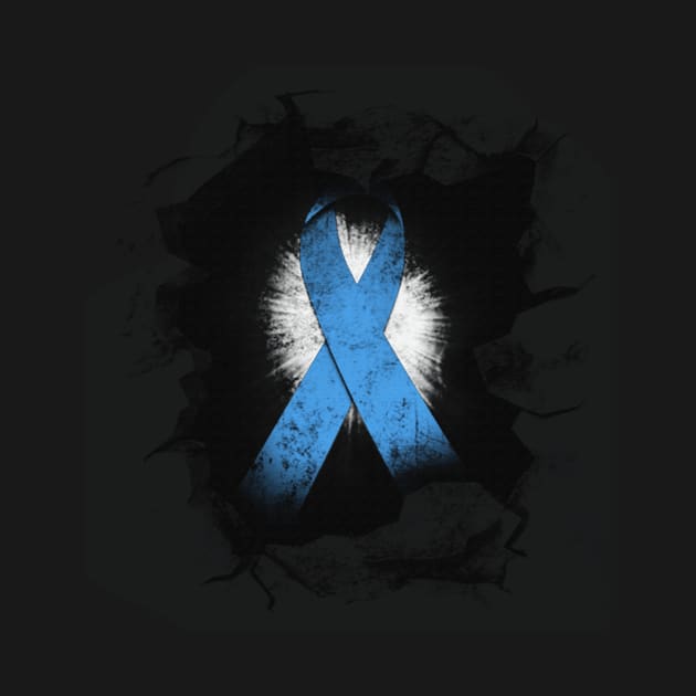 Breakthrough Trisomy 18 Awareness Light Blue Ribbon Warrior by celsaclaudio506