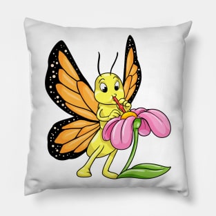 Butterfly drinks Nectar Pillow