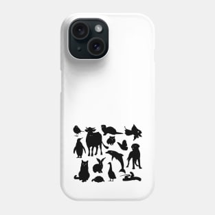 ANIMALS PATTERN Black Silhouette Pet Animal Cool Style Phone Case