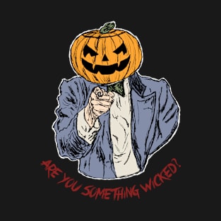 Question From a Pumpkin Background Black T-Shirt