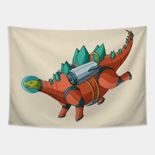 Stegosaurus Dinosaur Astronaut Tapestry