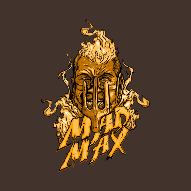 MAX's burning head (Gold) by demonigote