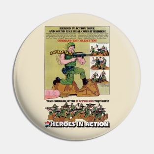 Retro Heroes In Action ARMY Pin