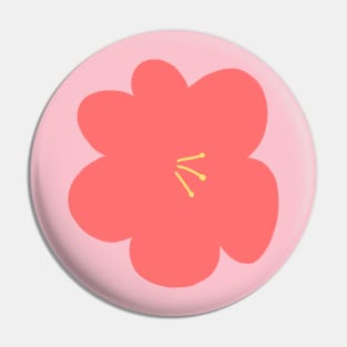 red flower Pin