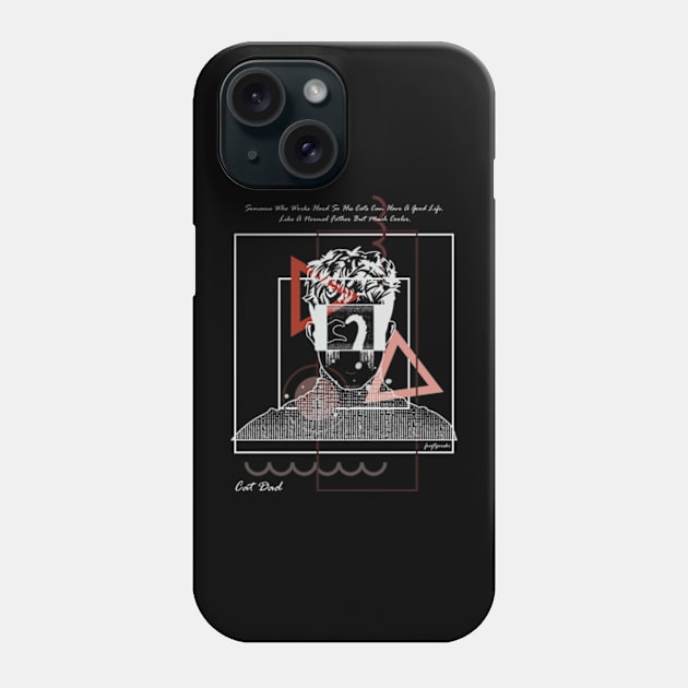 Love Sign Man and cat version 5 Phone Case by Frajtgorski