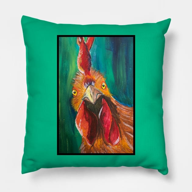 Rooster Pillow by Roasted Ficus