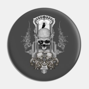 Awesome skull Pin