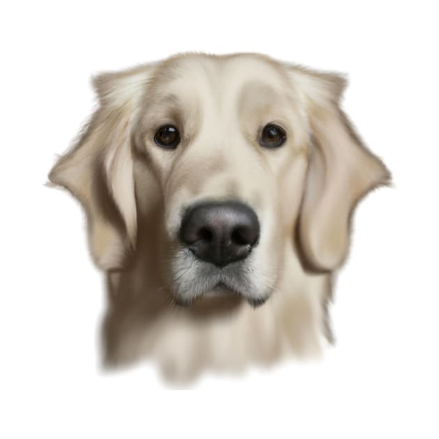 Cute Golden Retriever Drawing by Play Zoo