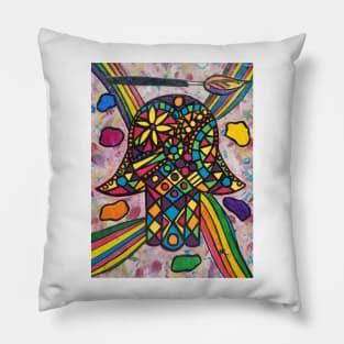 ARTIST'S JOURNEY Hamsa by Harriette Knight Pillow