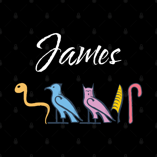 JAMES-American names in hieroglyphic letters-James, name in a Pharaonic Khartouch-Hieroglyphic pharaonic names by egygraphics