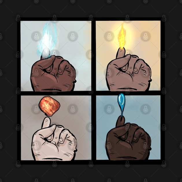 Fours Hands and Four Elements by Storyfeather