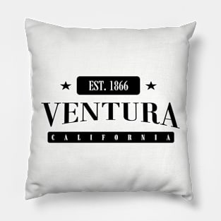 Ventura Est. 1866 (Standard Black) Pillow