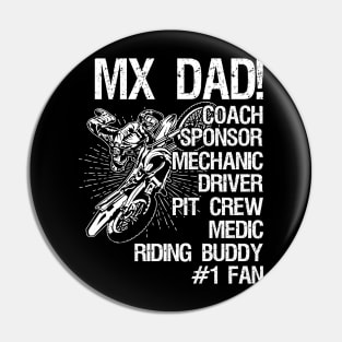 Motocross Mx Dad Pin