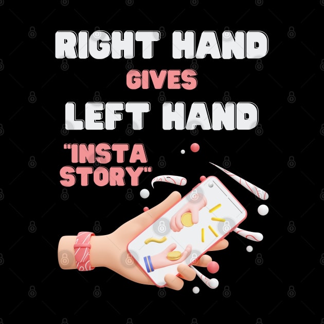 Right hand gives left hand instastory by Hi Project