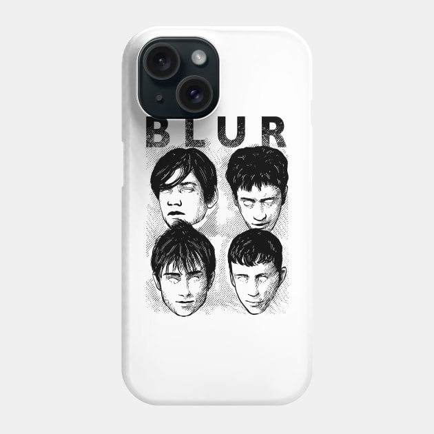 blur band vintage hand drawing illustration design Phone Case by ROCKHOPPER