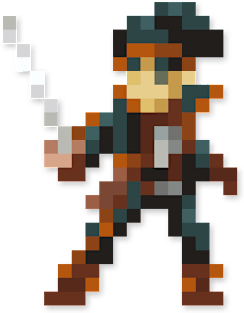 Ryu low-res pixelart Magnet