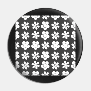 Black And White Floral Patterns Pin