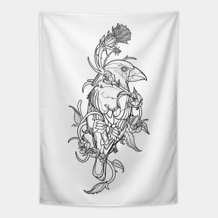 Hawfinch White Tapestry