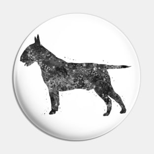 Bull Terrier dog black and white Pin